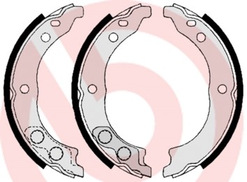 Bromsbackar, sats, parkeringsbroms, Bakaxel BREMBO