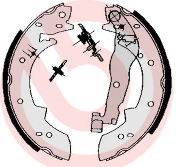 Bromsbackar, sats, Bakaxel Brembo S 68 511 BREMBO
