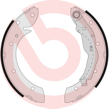 Bromsbackar, sats, Bakaxel Brembo S 68 521 BREMBO
