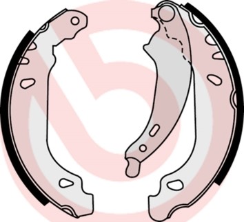 Bromsbackar, sats, Bakaxel Brembo S 68 524 BREMBO