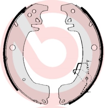 Bromsbackar, sats, Bakaxel Brembo S 68 537 BREMBO