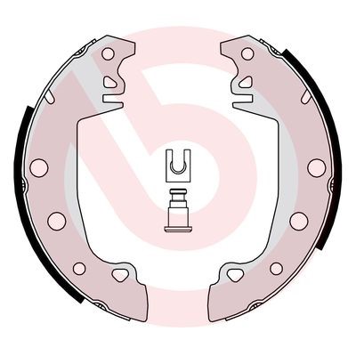 Bromsbackar, sats, Bakaxel Brembo S 68 538 BREMBO