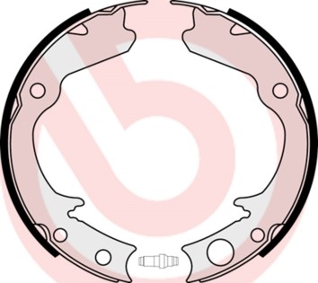 Bromsbackar, sats, parkeringsbroms, Bakaxel BREMBO