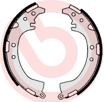 Bromsbackar, sats, Bakaxel Brembo S 83 528 BREMBO