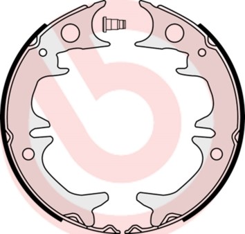 Bromsbackar, sats, parkeringsbroms, Bakaxel Brembo S 83 543 BREMBO