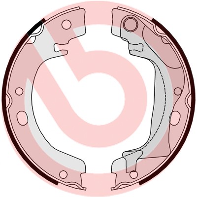 Bromsbackar, sats, parkeringsbroms, Bakaxel BREMBO