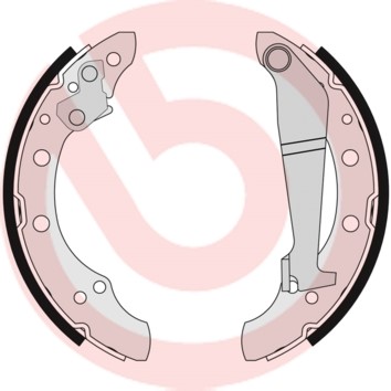 Bromsbackar, sats, Bakaxel Brembo S 85 508 BREMBO