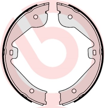 Bromsbackar, sats, parkeringsbroms, Bakaxel BREMBO
