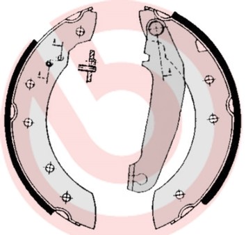 Bromsbackar, sats Brembo S 86 502 BREMBO