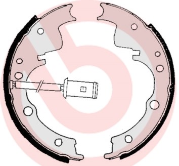 Bromsbackar, sats, Bakaxel Brembo S A6 505 BREMBO