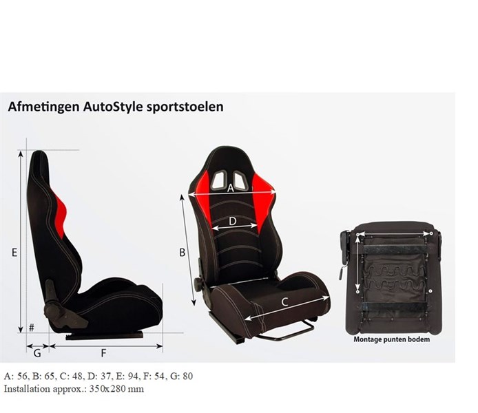 Sportstol, Universal Autostyle SS 16BC AutoStyle Sportstol, Universal Autostyle SS 16BC AutoStyle