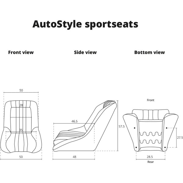 Sportstol, Universal Autostyle SS 50Z AutoStyle Sportstol, Universal Autostyle SS 50Z AutoStyle