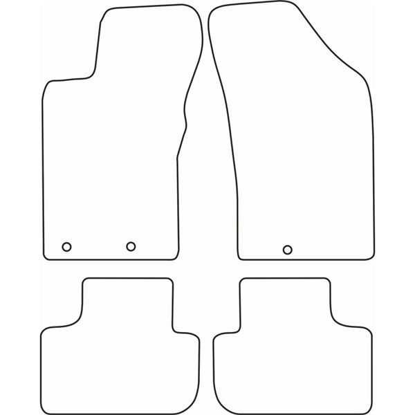Textilmatta, kupé, Fram och bak Autostyle TM AR507 AutoStyle