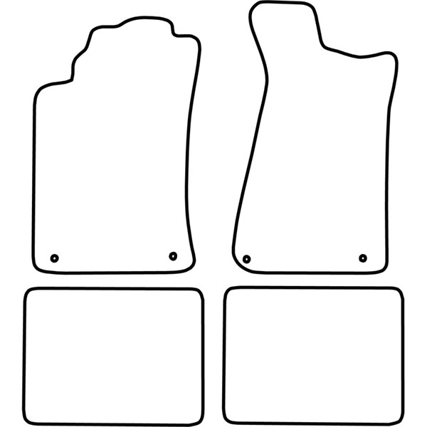 Textilmatta, kupé, Fram och bak Autostyle TM AU501 AutoStyle