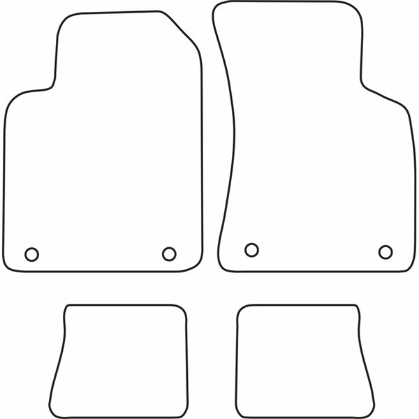 Textilmatta, kupé, Fram och bak AutoStyle Textilmatta, kupé, Fram och bak AutoStyle