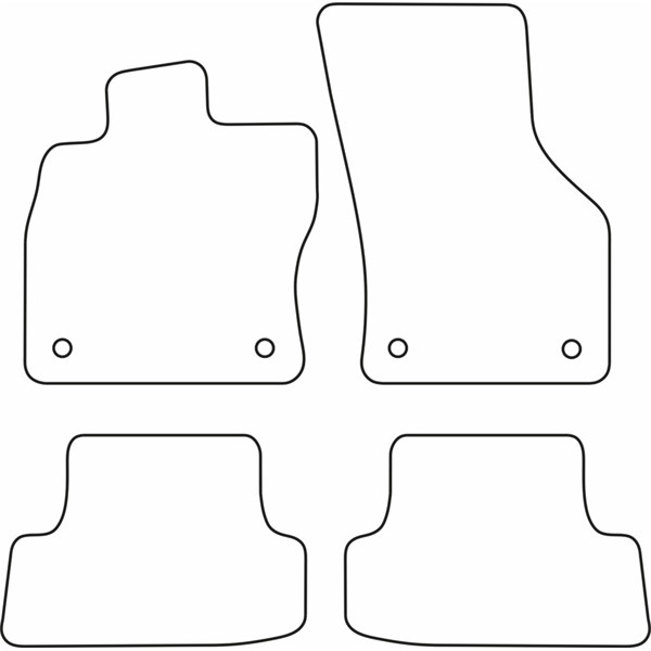 Textilmatta, kupé, Fram och bak Autostyle TM AU532 AutoStyle
