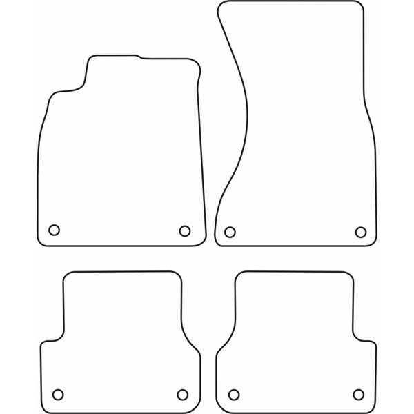 Textilmatta, kupé, Fram och bak Autostyle TM AU536 AutoStyle