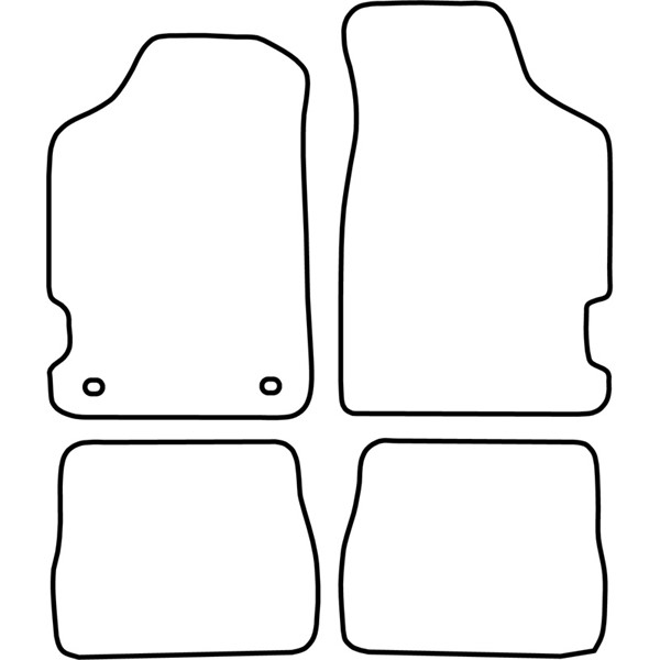 Textilmatta, kupé, Fram och bak Autostyle TM CI512 AutoStyle