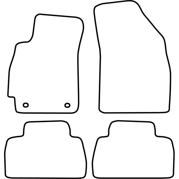 Textilmatta, kupé, Fram och bak Autostyle TM DW507 AutoStyle