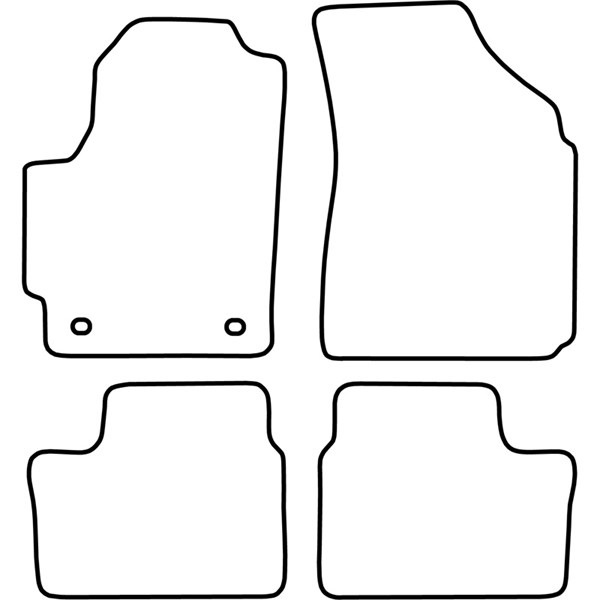 Textilmatta, kupé, Fram och bak Autostyle TM DW508 AutoStyle