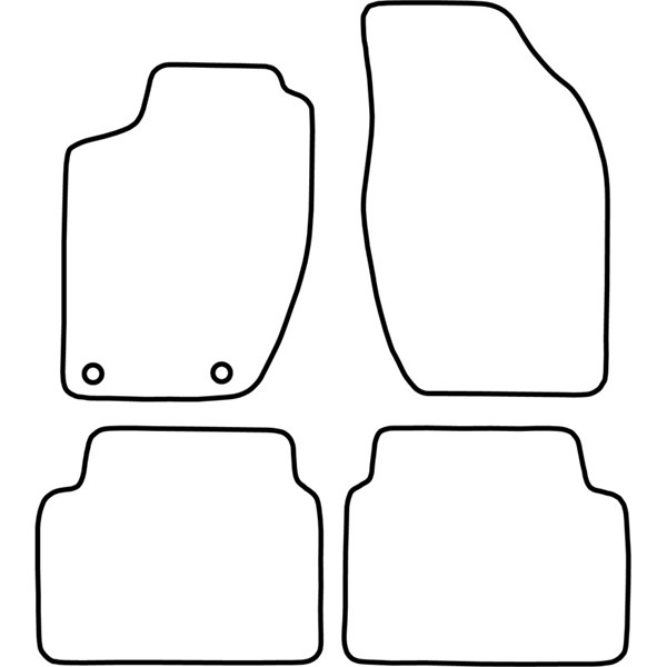 Textilmatta, kupé, Fram och bak Autostyle TM FI501 AutoStyle