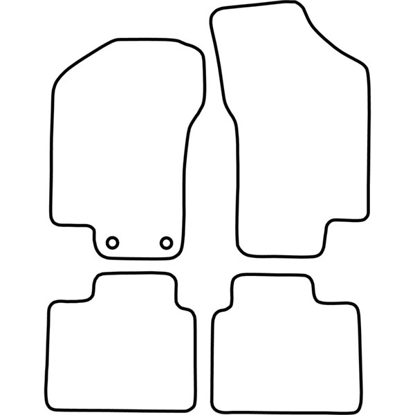 Textilmatta, kupé, Fram och bak Autostyle TM FI505 AutoStyle
