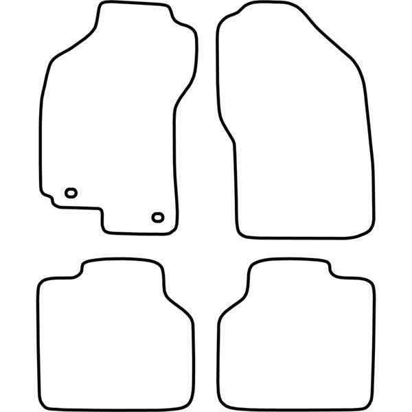Textilmatta, kupé, Fram och bak Autostyle TM FI507 AutoStyle