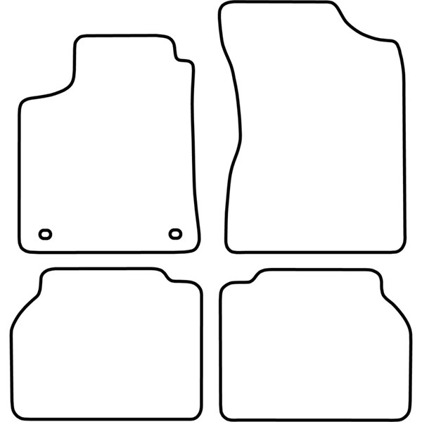 Textilmatta, kupé, Fram och bak Autostyle TM HY503 AutoStyle