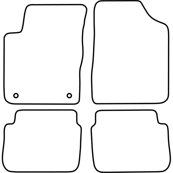 Textilmatta, kupé, Fram och bak Autostyle TM HY530 AutoStyle