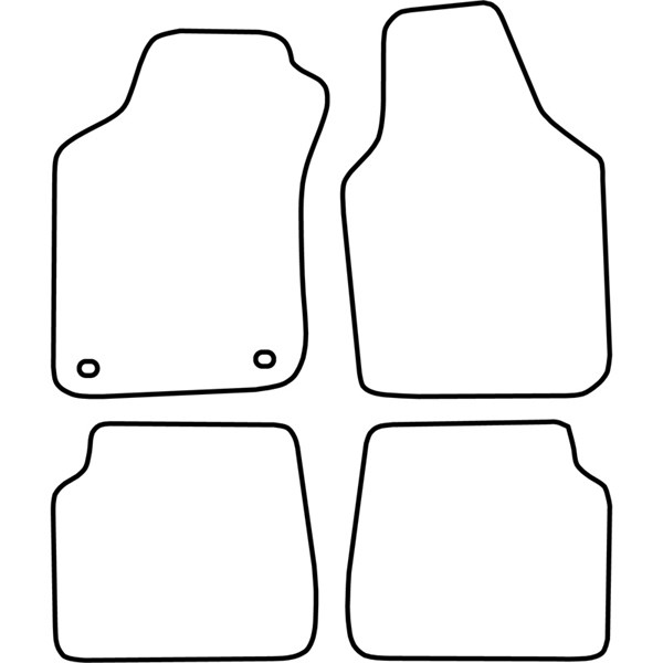 Textilmatta, kupé, Fram och bak Autostyle TM KI501 AutoStyle