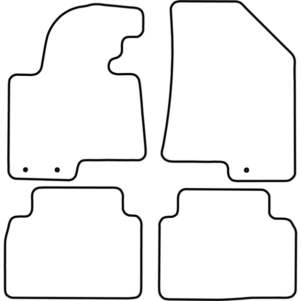 Textilmatta, kupé, Fram och bak Autostyle TM KI528 AutoStyle