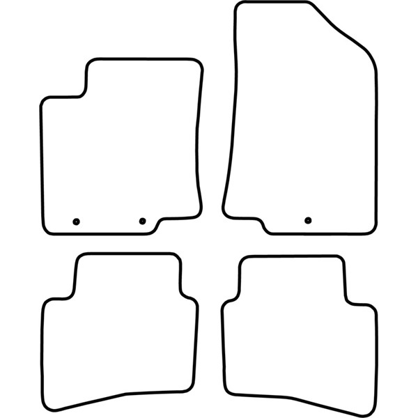 Textilmatta, kupé, Fram och bak Autostyle TM KI529 AutoStyle
