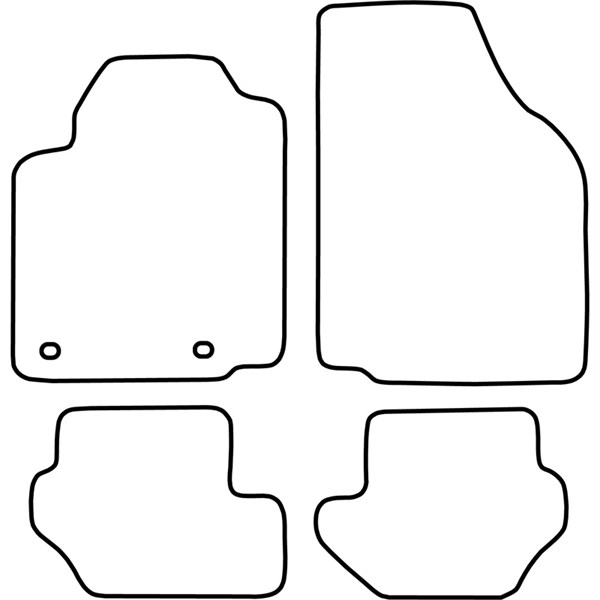 Textilmatta, kupé, Fram och bak Autostyle TM MA508 AutoStyle
