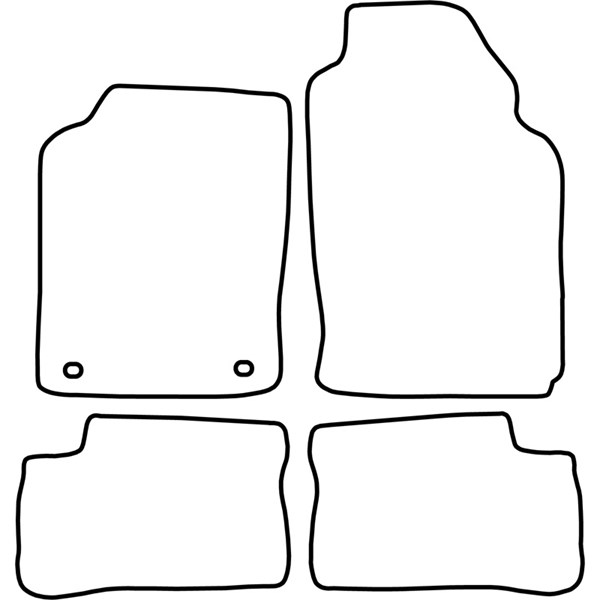 Textilmatta, kupé, Fram och bak Autostyle TM NI504 AutoStyle