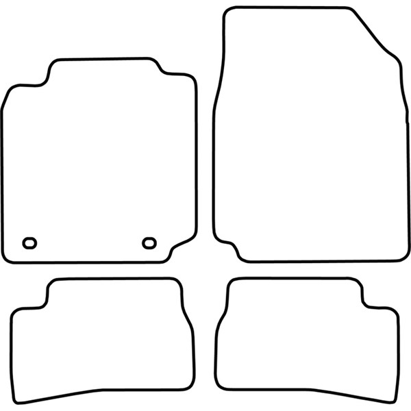 Textilmatta, kupé, Fram och bak Autostyle TM NI516 AutoStyle