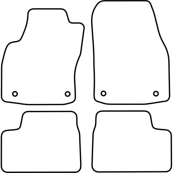 Textilmatta, kupé, Fram och bak Autostyle TM OP524 AutoStyle