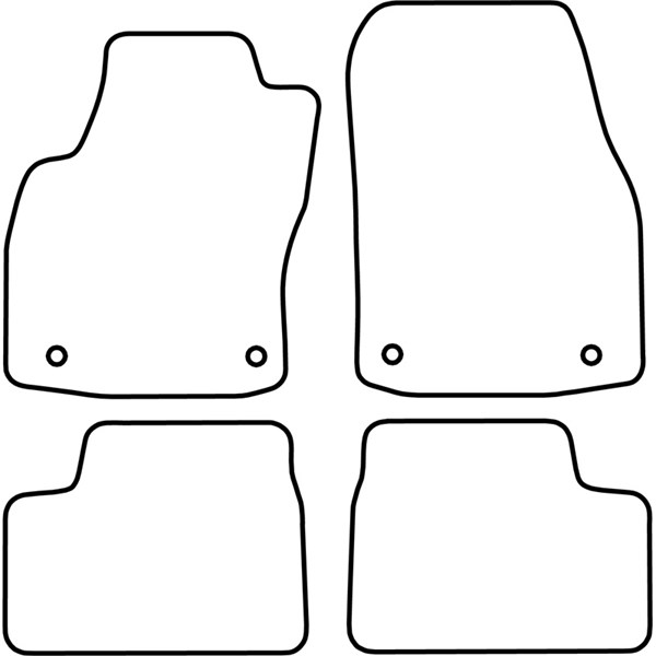 Textilmatta, kupé, Fram och bak Autostyle TM OP527 AutoStyle
