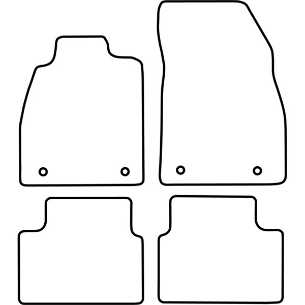 Textilmatta, kupé, Fram och bak Autostyle TM OP539 AutoStyle