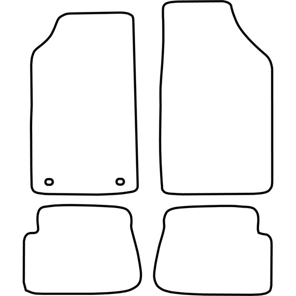 Textilmatta, kupé, Fram och bak Autostyle TM PE501 AutoStyle