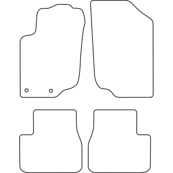 Textilmatta, kupé, Fram och bak Autostyle TM PE522 AutoStyle
