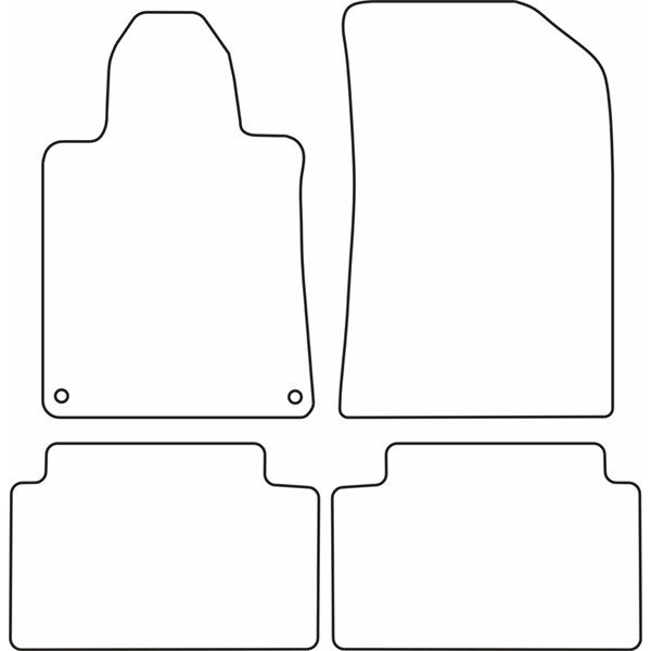 Textilmatta, kupé, Fram och bak Autostyle TM PE529 AutoStyle