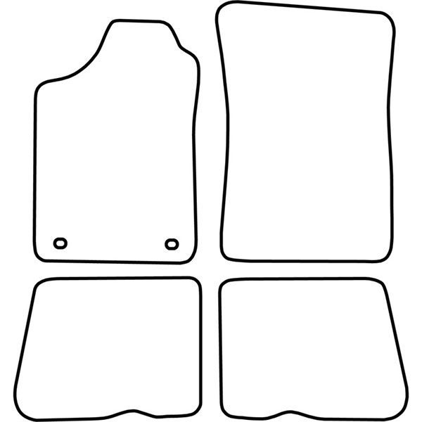 Textilmatta, kupé, Fram och bak Autostyle TM RE502 AutoStyle