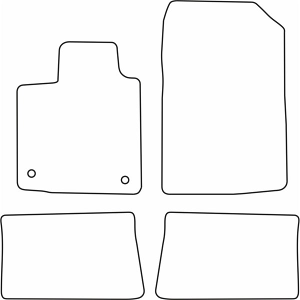 Textilmatta, kupé, Fram och bak Autostyle TM RE533 AutoStyle
