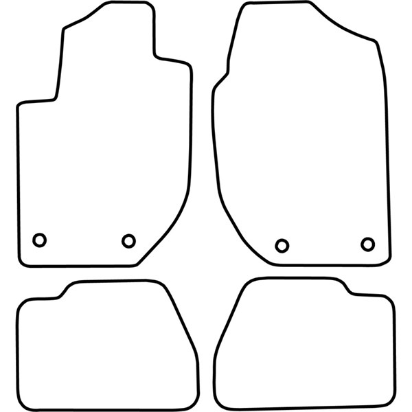 Textilmatta, kupé, Fram och bak Autostyle TM RO510 AutoStyle