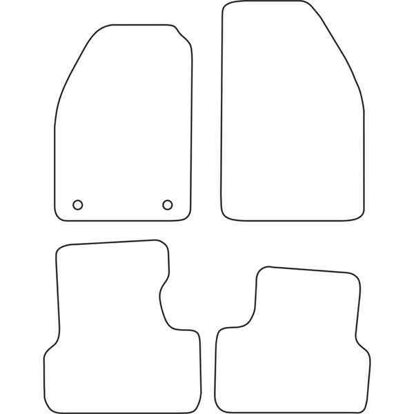 Textilmatta, kupé, Fram och bak Autostyle TM SA501 AutoStyle