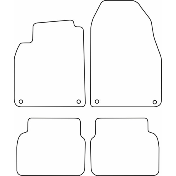 Textilmatta, kupé, Fram och bak Autostyle TM SA508 AutoStyle