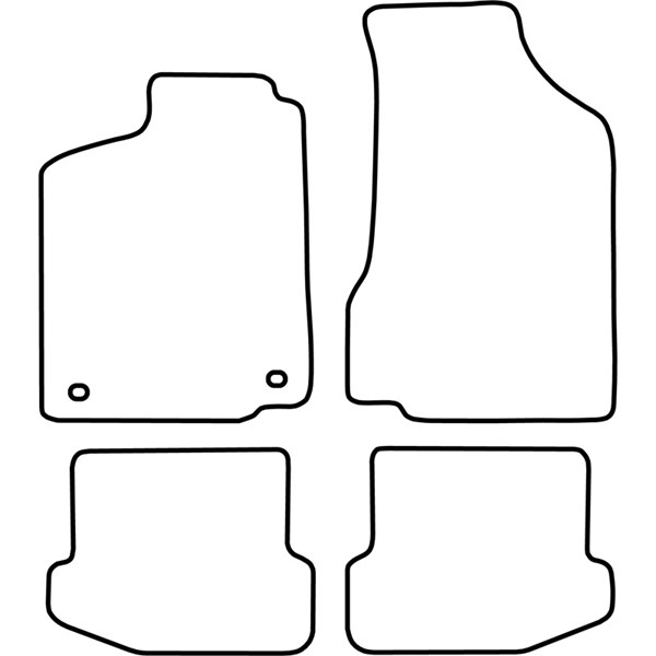 Textilmatta, kupé, Fram och bak Autostyle TM SE500 AutoStyle