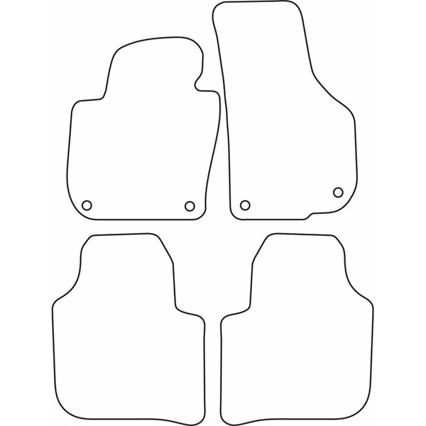 Textilmatta, kupé, Fram och bak Autostyle TM SK509 AutoStyle