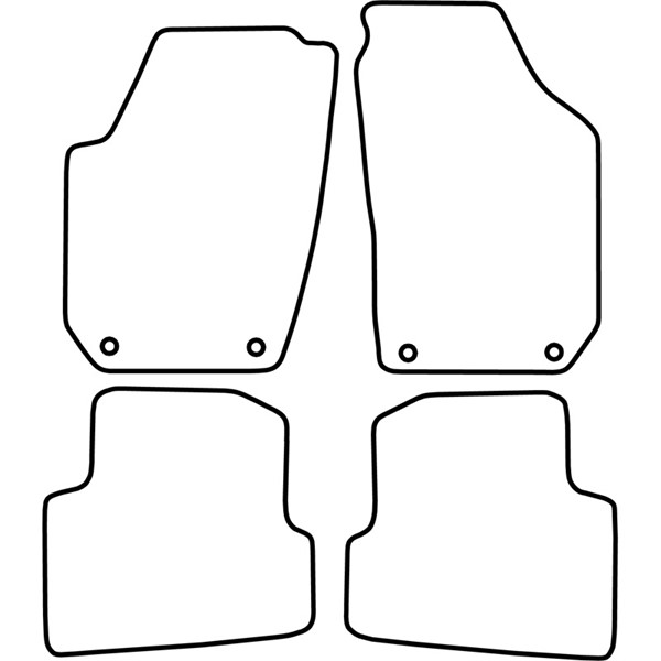 Textilmatta, kupé, Fram och bak Autostyle TM SK510 AutoStyle