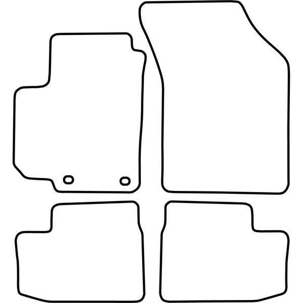 Textilmatta, kupé, Fram och bak AutoStyle